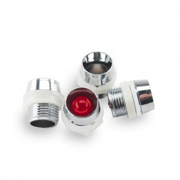25x 8 mm. LED Houder Chrome (low cost)
