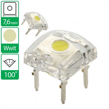 Warm Witte LED 100 graden 7,6mm