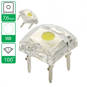 Witte LED 100 graden 7,6mm