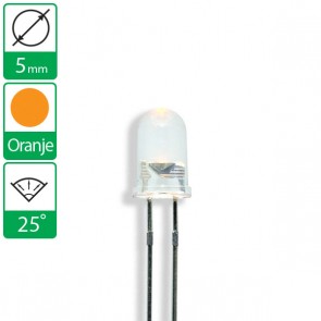 Oranje LED 25 graden 5mm
