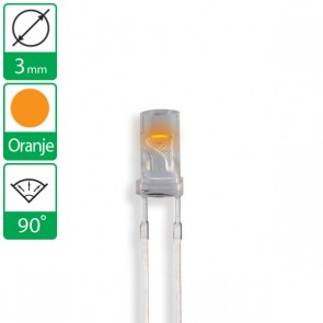 Oranje LED 90 graden 3mm