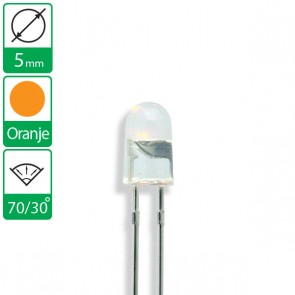 Oranje ovale LED 70/30 graden 5mm