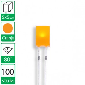 100 Oranje LEDs 80 graden 5x5mm