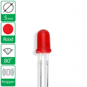 Rode knipper LED 80 graden 5mm