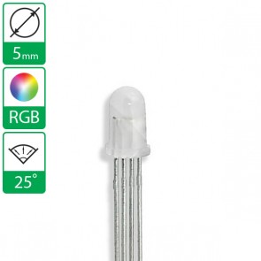 Full color LED 25 graden 5mm diffuus CC