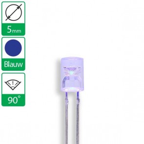 Blauwe LED 90 graden 5mm