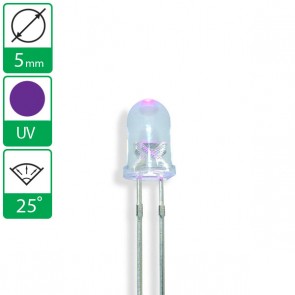 UV/Paarse LED 25 graden 5mm