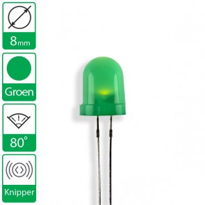 Groene knipper LED 80 graden 10mm