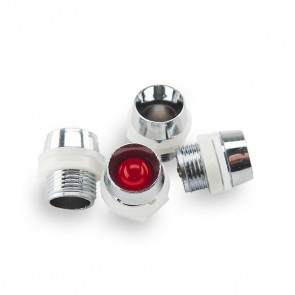 25x 8 mm. LED Houder Chrome (low cost)