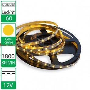 1m 60 Leds 12V SMD flexibele LED strip geel/oranje