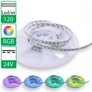 2,5m 120Leds flexibele ledstrip 24V RGB 