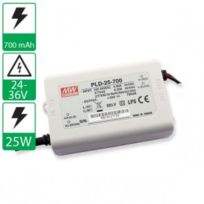 700mA 24-36V 25W Mean well voeding PLD-25-700