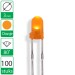100 Oranje  LEDs 80 graden 3mm 